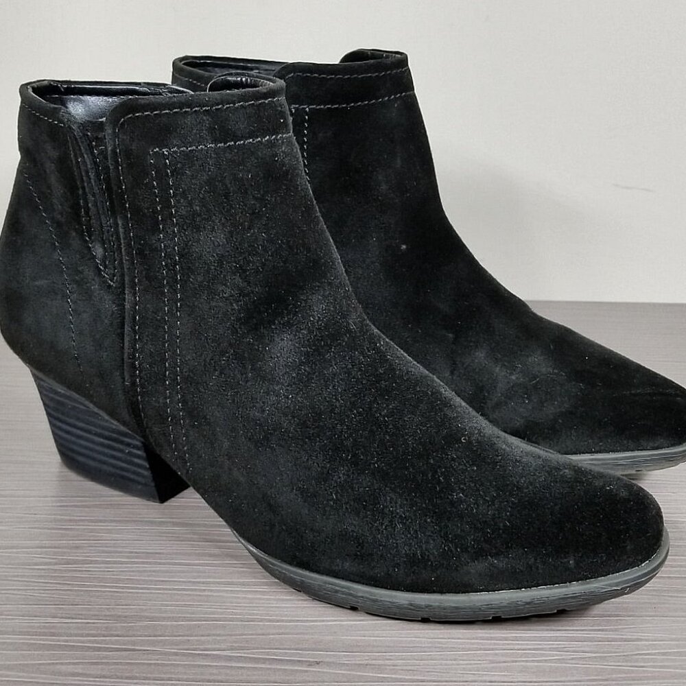 Blondo Valli Waterproof Bootie, Black Suede, Womens Size 7.5 M